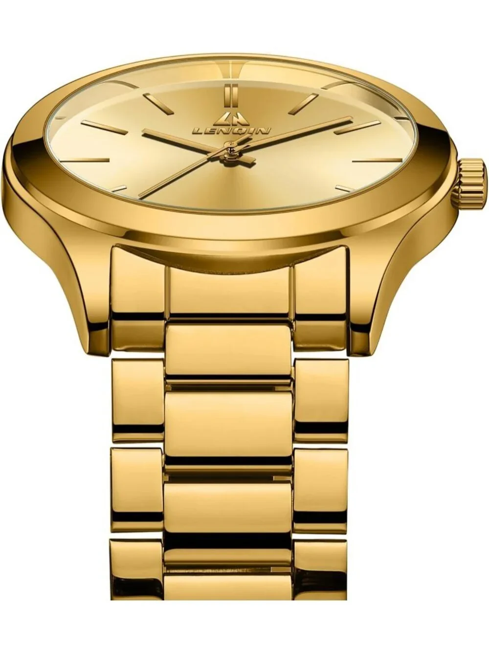 Men's All Gold Classic Waterproof Stainless Steel Analog Quartz Luxury Watch